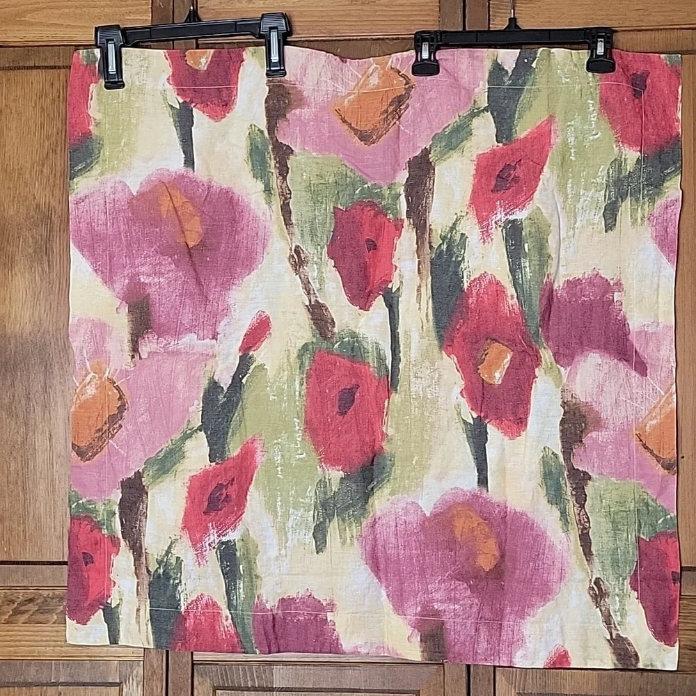 Garnet Hill NWOT Floral Linen Pillow Cover Set